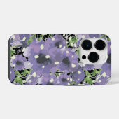 Paars Floral Pattern iPhone Hoesje (Achterkant horizontaal)