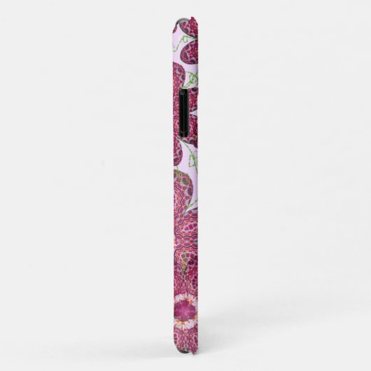  Paars Floral Pattern Monogrammed Case-Mate iPhone Case (Achterkant/rechts)