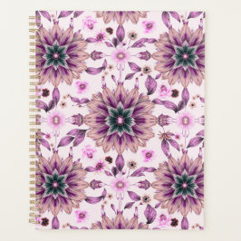 Paars Floral Pattern Planner