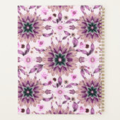 Paars Floral Pattern Planner (Achterkant)