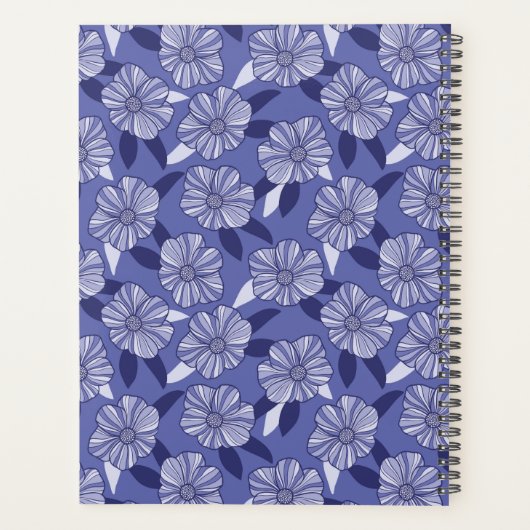 Paars Floral Pattern Planner (Achterkant)