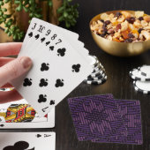 Paars Floral Pattern Pokerkaarten (Insitu)
