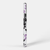 Paars Floral Pattern Samsung Galaxy Hoesje (Rechterkant)