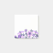 Paars Floral Post Post-it® Notes (Voorkant)