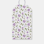 Paars Floral Vrijgezellenfeest Cadeaulabel (Achterkant)