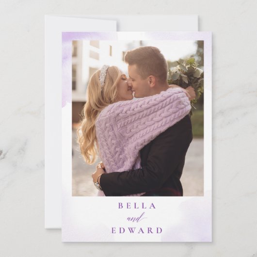 Paars Floral Vrijgezellenfeest Kaart (Achterkant)