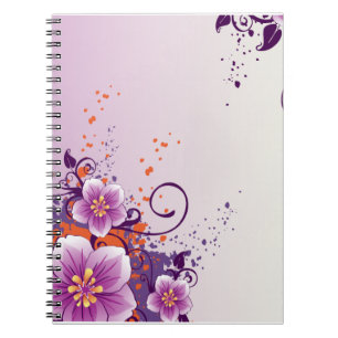 Paars Flower Prairie Roos Notitieboek