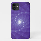 Paars fractaal Geometrisch Case-Mate iPhone Case (Achterkant)