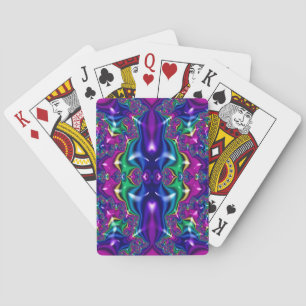 Paars fractaal ontwerp ~ pokerkaarten