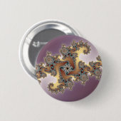 Paars - Fractal Ronde Button 5,7 Cm (Voorkant /achterkant)