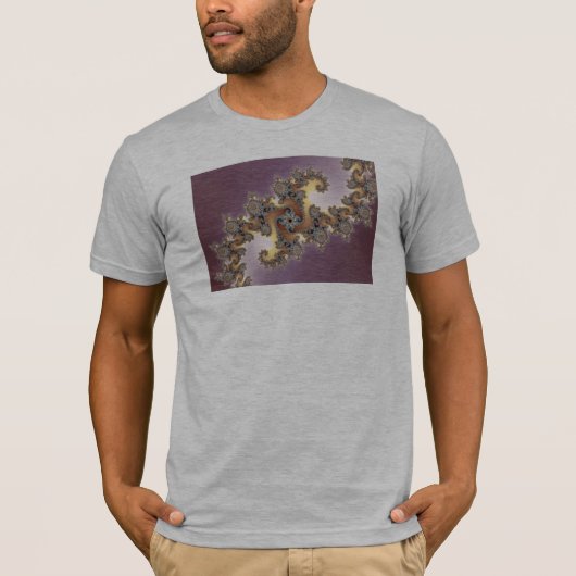 Paars - Fractal T-shirt (Voorkant)