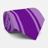 Paars Funky Stripe Patroon Stropdas (Opgerold)