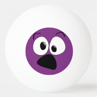 Paars Funny Gekke Face Ping Pong Ball