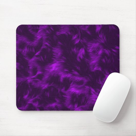 Paars Fur Pattern Muismat (Met muis)