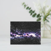 Paars Galaxy Briefkaart (Staand voorkant)