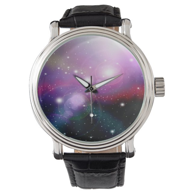 Paars Galaxy Horloge (Voorkant)