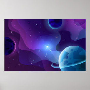 Paars Galaxy Poster