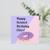 Paars Galaxy Sprinkles Doughnut | Gevogelte Kaart (Staand voorkant)