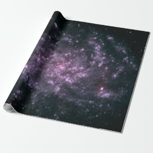 Paars galaxy wrapping papier