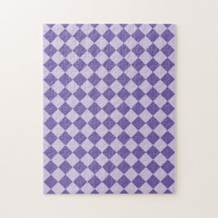 Paars geblokt diamantpatroon legpuzzel