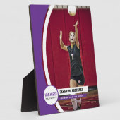 Paars gebogen Lijst Schoolfotodisplay Fotoplaat (Zijkant)