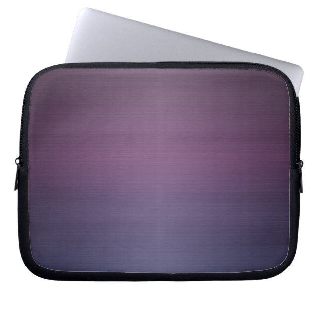 Paars geborsteld metaal laptop sleeve (Voorkant)