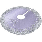 Paars geborsteld metaal Silver Glitter Monogram Na Kerstboom Rok (Gekanteld)