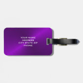 Paars geborsteld metallisch Logo Bagagelabel (Achterkant horizontaal)