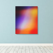 Paars Geel Rood en Oranje Abstract Canvas afdrukke Afdruk (Insitu (Houten vloer))