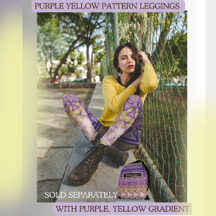 Paars Geel Ster Patroon Leggings