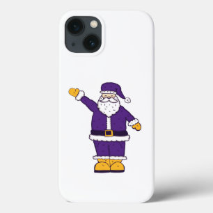 paars gele kerstkerstmankerklei iPhone 13 hoesje