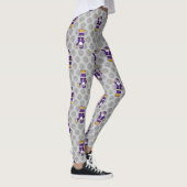 paars gele kerstmis zwarte kerstbal leggings (Rechts)