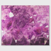 Paars Gem Stone Wrapping Paper Cadeaupapier (Vlak)