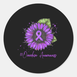Paars geneesmiddel Overdosering Ronde Sticker