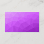 Paars geometrisch meshpatroon QR-code Monogram Visitekaartje (Achterkant)