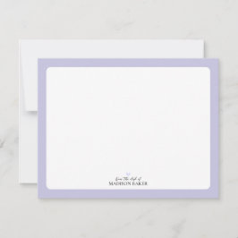 Paars | Gepersonaliseerd briefpapier met eenvoudig Notitiekaartje