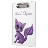 Paars Gepersonaliseerd Kat Klembord (Links)