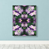 Paars Geranium Bloem Frame Maak Je Eigen Foto Canvas Afdruk (Insitu (Houten vloer))