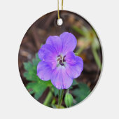 Paars Geranium Circle Ornament (Links)
