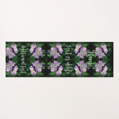Paars-geraniumventilator, Abstract gepersonaliseer Yogamat (Voorkant (horizontaal))