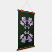 Paars Geraniumventilator Abstract Hangend Wandkleed (Gebogen)