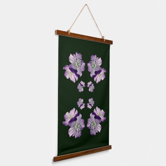 Paars Geraniumventilator Abstract Hangend Wandkleed (Gebogen)