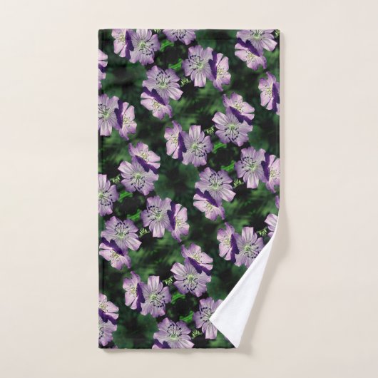 Paars-geraniumventilator Bad Handdoek (Handdoek)