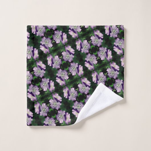 Paars-geraniumventilator Bad Handdoek (Wasdoekje)