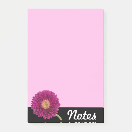 Paars Gerbera Daisy Note Pad (Voorkant)
