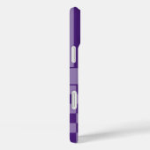 Paars geruit gestreept gepersonaliseerd Case-Mate iPhone case (Achterkant / Rechts)