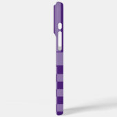 Paars geruit gestreept gepersonaliseerd Case-Mate iPhone case (Achterkant / Links)