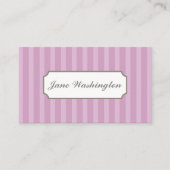 Paars gestript Visitekaartje (Voorkant)