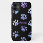 Paars getextureerd afdrukpatroon op maat Case-Mate iPhone case (Achterkant)