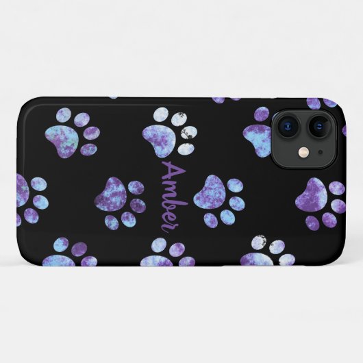 Paars getextureerd afdrukpatroon op maat Case-Mate iPhone case (Achterkant (horizontaal))